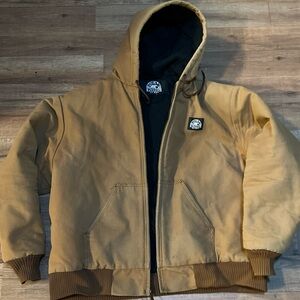 Brown Hooded Bomber Jacket
